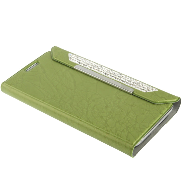 Wallet Style Diamond Encrusted Roots Texture Horizontal Flip Leather Case for Galaxy Note II / N7100