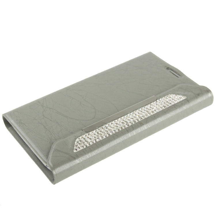 Wallet Style Diamond Encrusted Roots Texture Horizontal Flip Leather Case for Galaxy Note II / N7100