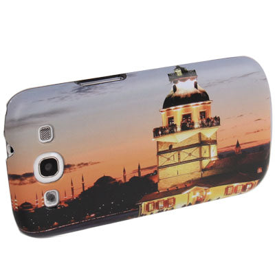 Overlook Tower Night Scene Pattern Plastic Protective Case for Samsung S III / i9300