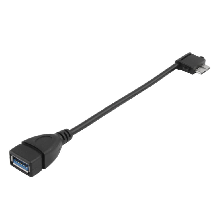 USB 3.0 Female to Micro USB 3.0 Male OTG Adapter Cable, Right Bend, Length: 17cm