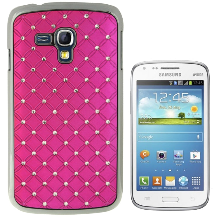 Luxury Bling Diamond Plating Skinning Plastic Case for Galaxy Dous / i8262D