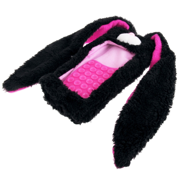 Memo Rabbit Style Suction Cup Plush Doll Case for Galaxy Note III / N9000 (Black)