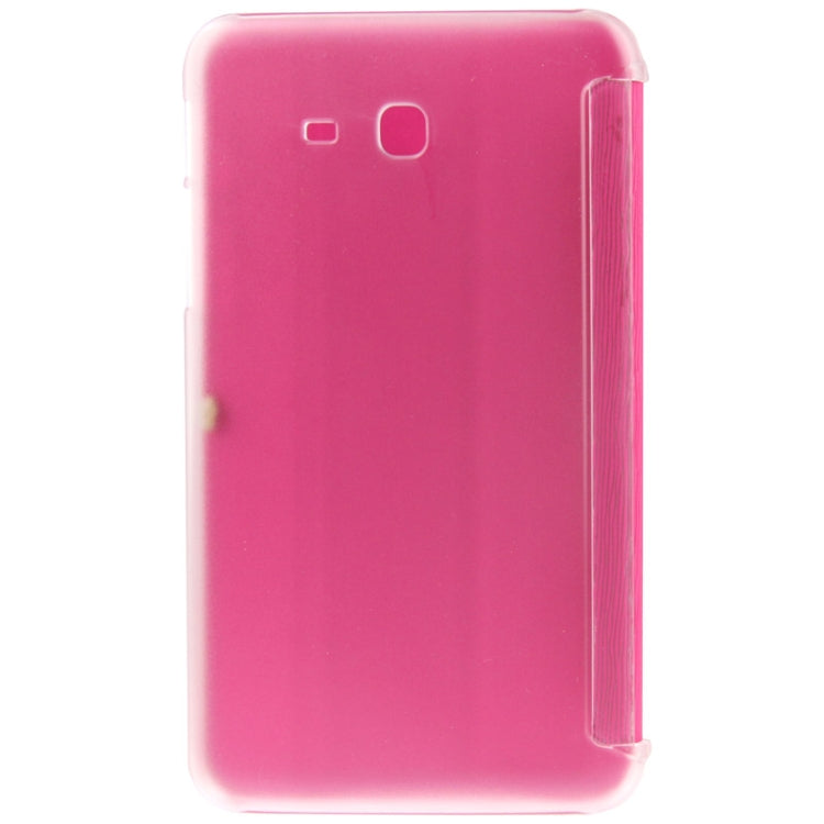 3-folding Toothpick Texture Leather Case with Holder for Galaxy Tab 3 Lite T110 / T111