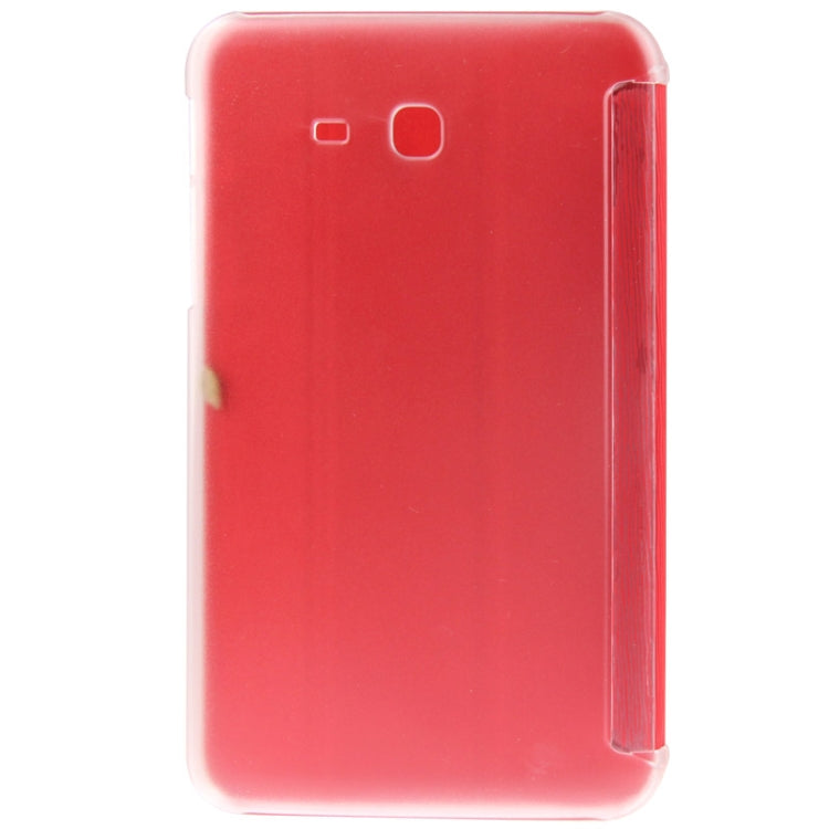 3-folding Toothpick Texture Leather Case with Holder for Galaxy Tab 3 Lite T110 / T111