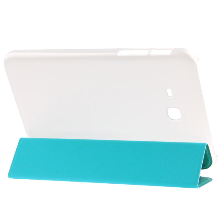 3-folding Toothpick Texture Leather Case with Holder for Galaxy Tab 3 Lite T110 / T111