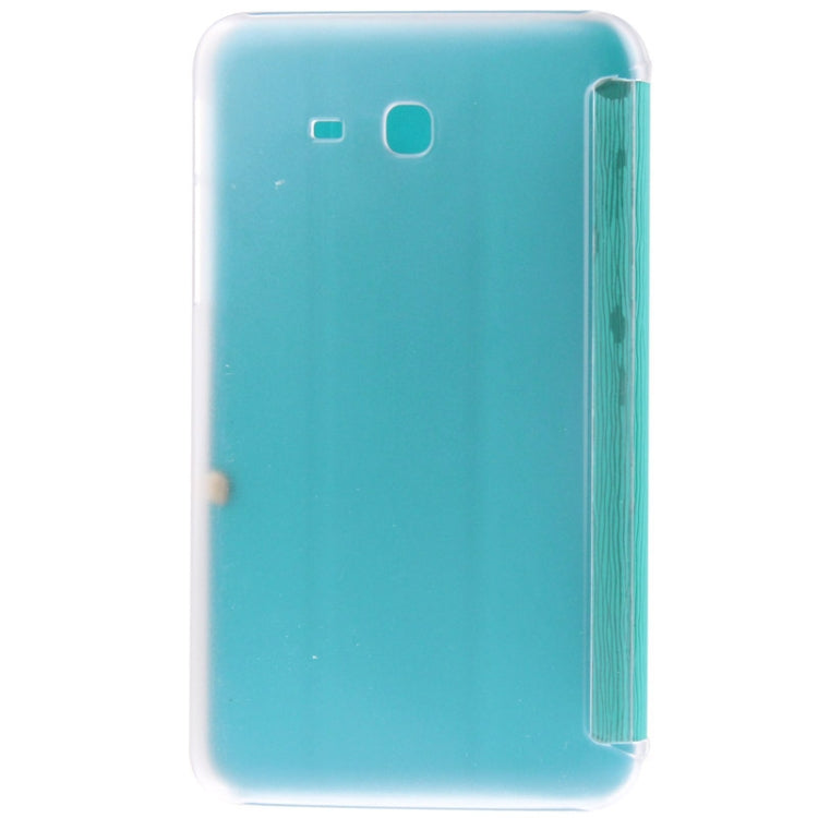 3-folding Toothpick Texture Leather Case with Holder for Galaxy Tab 3 Lite T110 / T111