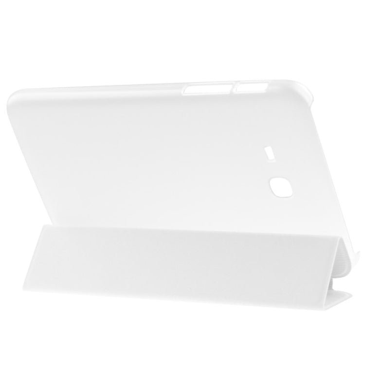 3-folding Toothpick Texture Leather Case with Holder for Galaxy Tab 3 Lite T110 / T111