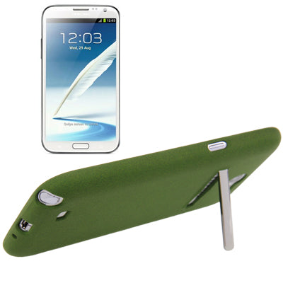Pure Color Frosted TPU Protection Case with Holder for Galaxy Note II / N7100