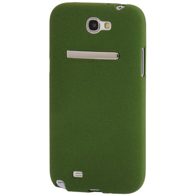 Pure Color Frosted TPU Protection Case with Holder for Galaxy Note II / N7100