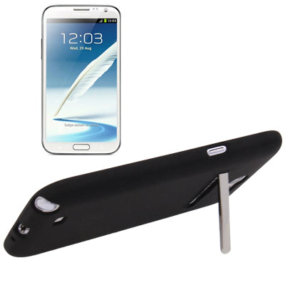 Pure Color Frosted TPU Protection Case with Holder for Galaxy Note II / N7100