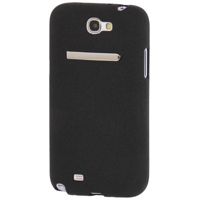 Pure Color Frosted TPU Protection Case with Holder for Galaxy Note II / N7100