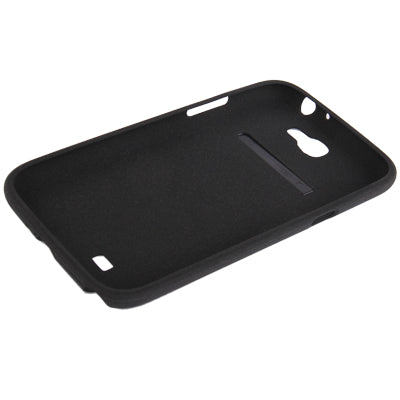 Pure Color Frosted TPU Protection Case with Holder for Galaxy Note II / N7100