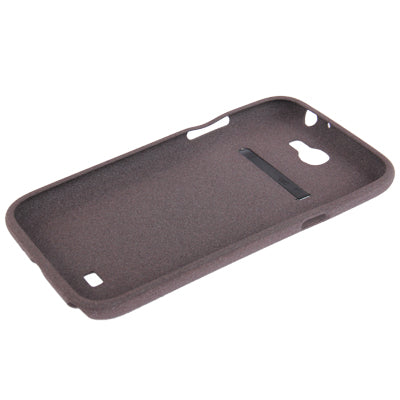 Pure Color Frosted TPU Protection Case with Holder for Galaxy Note II / N7100