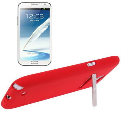 Pure Color Frosted TPU Protection Case with Holder for Galaxy Note II / N7100