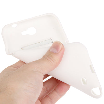 Pure Color Frosted TPU Protection Case with Holder for Galaxy Note II / N7100