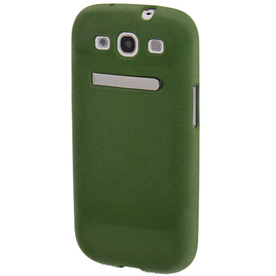 Pure Color Frosted TPU Protection Case with Holder for Galaxy SIII / i9300
