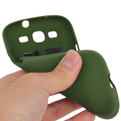 Pure Color Frosted TPU Protection Case with Holder for Galaxy SIII / i9300