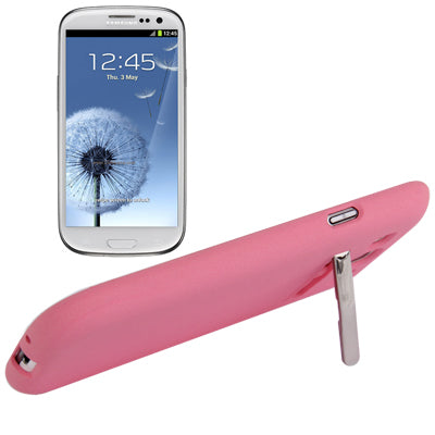 Pure Color Frosted TPU Protection Case with Holder for Galaxy SIII / i9300