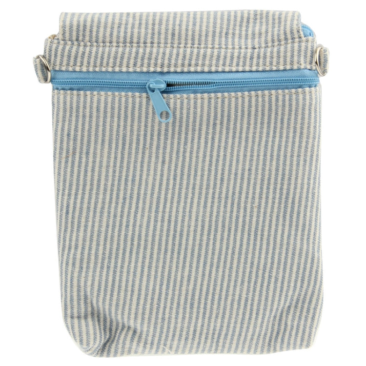 Stripe Pattern Cloth Pocket Carry Bag with Long Strap, Random Color Delivery, For Samsung S5 / G900 / i9500 / i9300 / i9250 / i8750 / iPhone 5 / HTC One