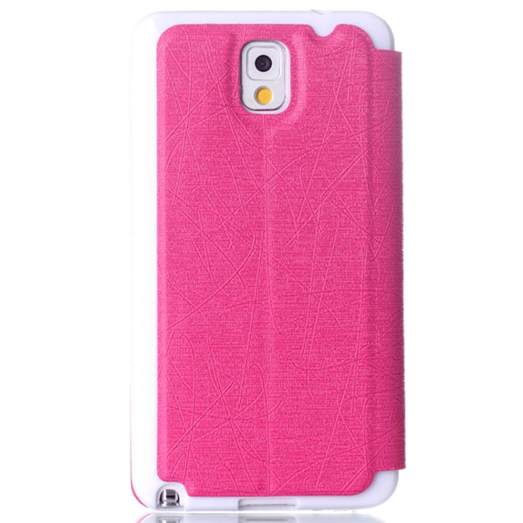 Hairline Texture Leather Case with Call Display ID & Holder for Galaxy Note III / N9000