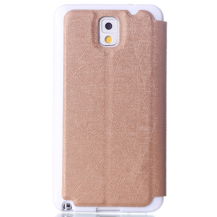 Hairline Texture Leather Case with Call Display ID & Holder for Galaxy Note III / N9000