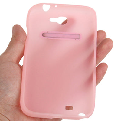 Translucent Smooth Anti-scratch TPU Case with Holder for Galaxy Note II / N7100