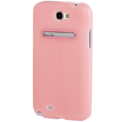 Translucent Smooth Anti-scratch TPU Case with Holder for Galaxy Note II / N7100