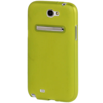 Translucent Smooth Anti-scratch TPU Case with Holder for Galaxy Note II / N7100