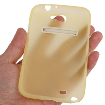 Translucent Smooth Anti-scratch TPU Case with Holder for Galaxy Note II / N7100