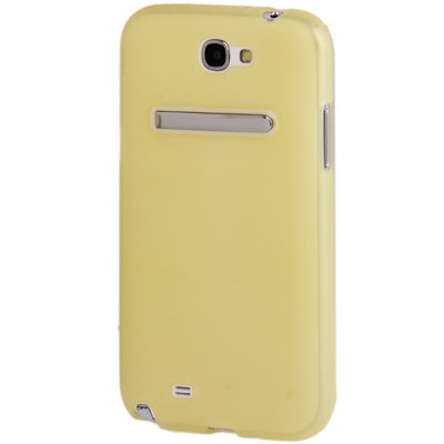 Translucent Smooth Anti-scratch TPU Case with Holder for Galaxy Note II / N7100