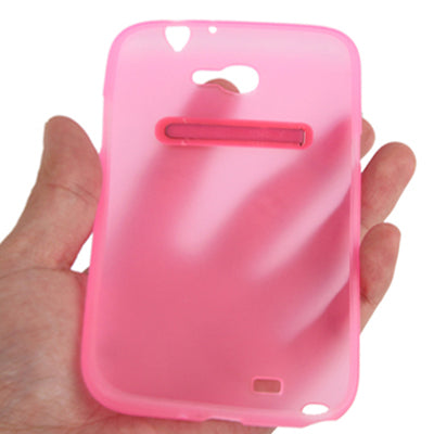 Translucent Smooth Anti-scratch TPU Case with Holder for Galaxy Note II / N7100