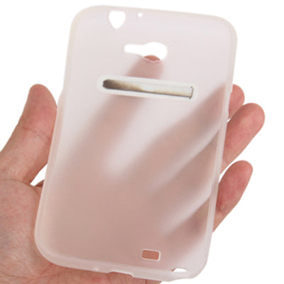 Translucent Smooth Anti-scratch TPU Case with Holder for Galaxy Note II / N7100