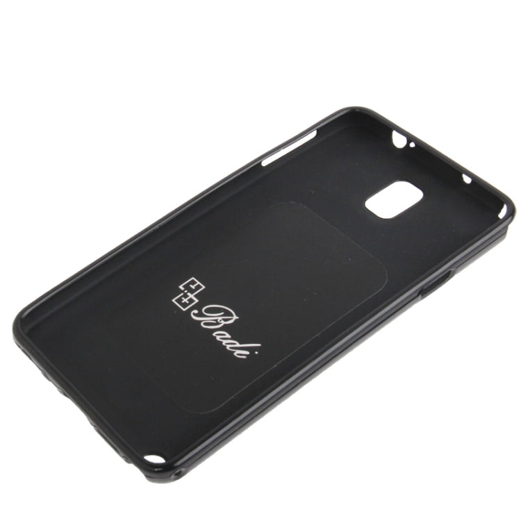 Cross Texture Leather + TPU Case with Credit Card Slots & Lanyard for Galaxy Note III / N9000