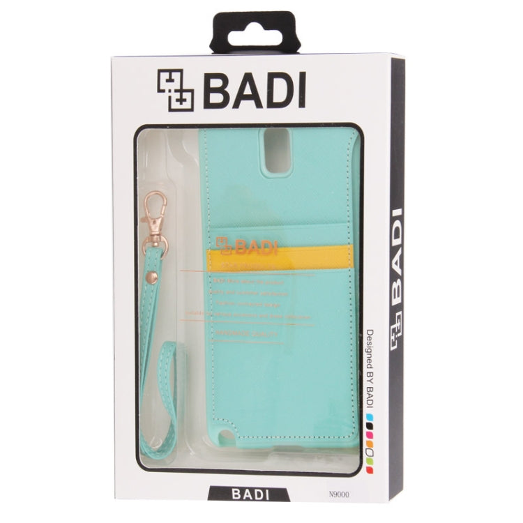 Cross Texture Leather + TPU Case with Credit Card Slots & Lanyard for Galaxy Note III / N9000