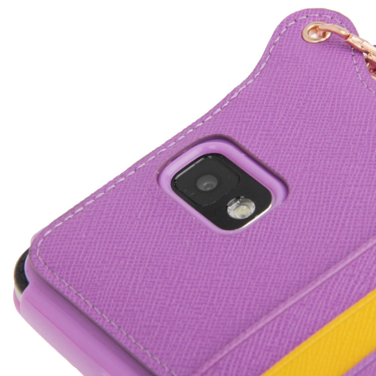 Cross Texture Leather + TPU Case with Credit Card Slots & Lanyard for Galaxy Note III / N9000