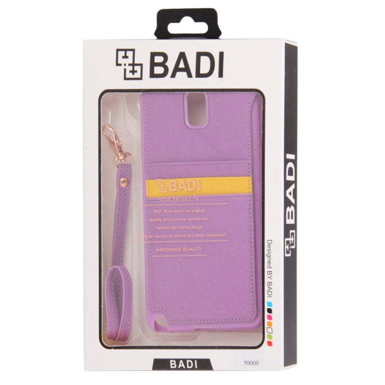 Cross Texture Leather + TPU Case with Credit Card Slots & Lanyard for Galaxy Note III / N9000