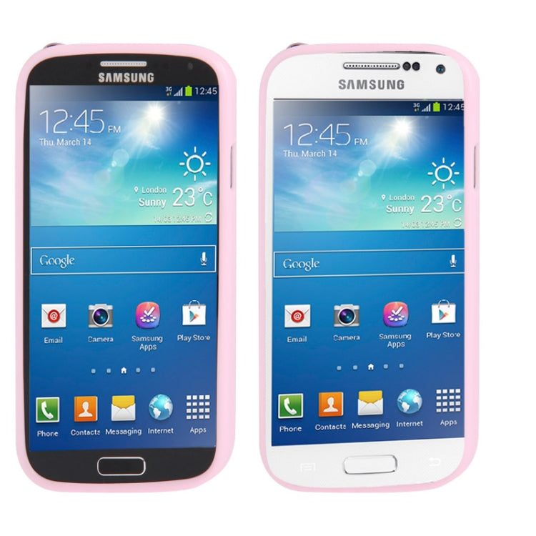 Cross Texture Leather + TPU Case with Credit Card Slots & Lanyard for Galaxy S IV / i9500(Pink)