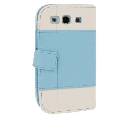 Cross Texture Horizontal Flip Leather Case with Credit Card Slots & Holder for Galaxy SIII / i9300