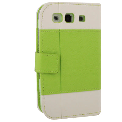 Cross Texture Horizontal Flip Leather Case with Credit Card Slots & Holder for Galaxy SIII / i9300