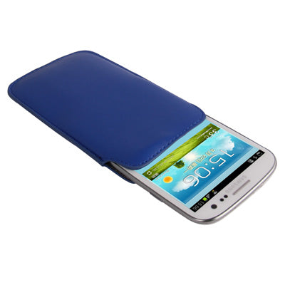 Pure Color Leather Case Pocket Pouch Sleeve Bag with Pull Tab for Galaxy SIII / i9300