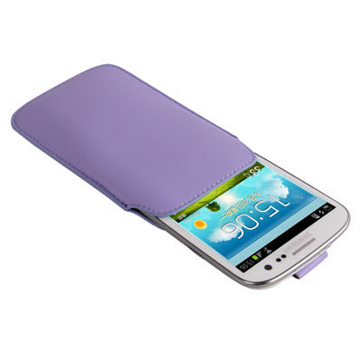 Pure Color Leather Case Pocket Pouch Sleeve Bag with Pull Tab for Galaxy SIII / i9300
