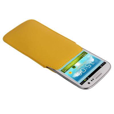 Pure Color Leather Case Pocket Pouch Sleeve Bag with Pull Tab for Galaxy SIII / i9300