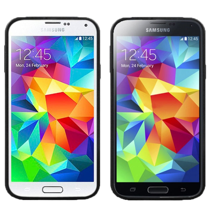 Cube Pattern TPU Protective Case with Plastic Frame for Galaxy S5 / G900 (Red)