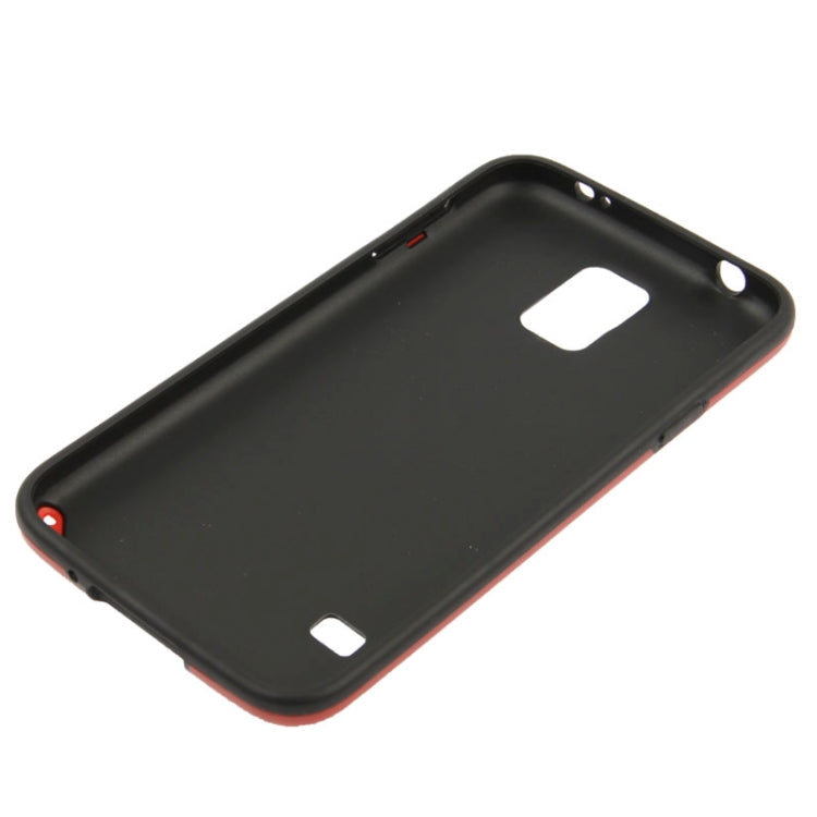 Cube Pattern TPU Protective Case with Plastic Frame for Galaxy S5 / G900 (Red)