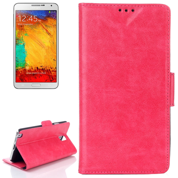 Oil Leather Case with Credit Card Slot & Holder for Galaxy Note III / N9000