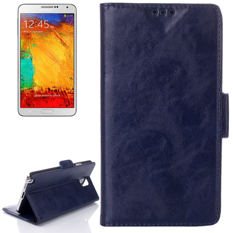 Oil Leather Case with Credit Card Slot & Holder for Galaxy Note III / N9000