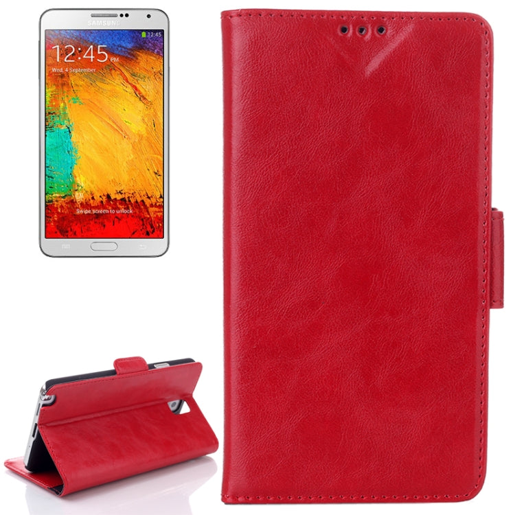 Oil Leather Case with Credit Card Slot & Holder for Galaxy Note III / N9000