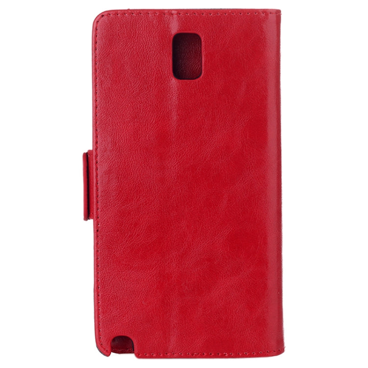 Oil Leather Case with Credit Card Slot & Holder for Galaxy Note III / N9000