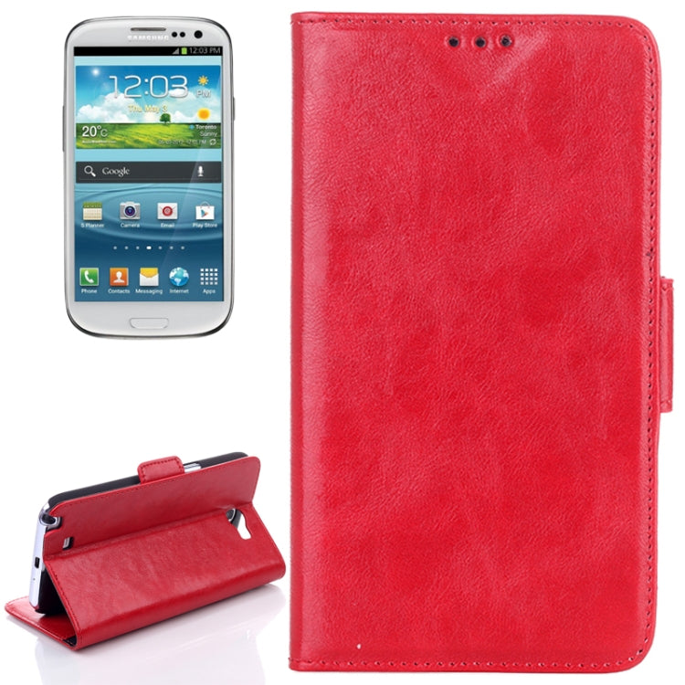 Oil Leather Case with Credit Card Slot & Holder for Galaxy Note II / N7100