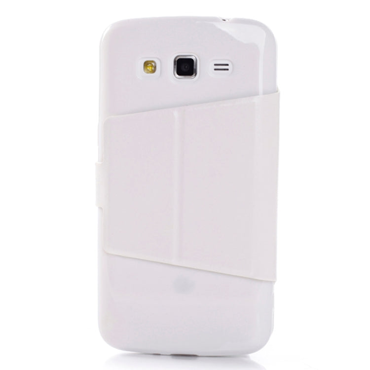 Pebble Texture Flip Leather Case with Call Display ID & Holder for Galaxy Grand 2 / G7106